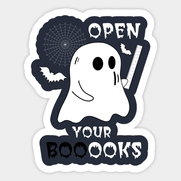 Boo Boo Crew Teacher Ghost Holding Ruler Funny Halloween - Open Your Booooks - Teacher Gift